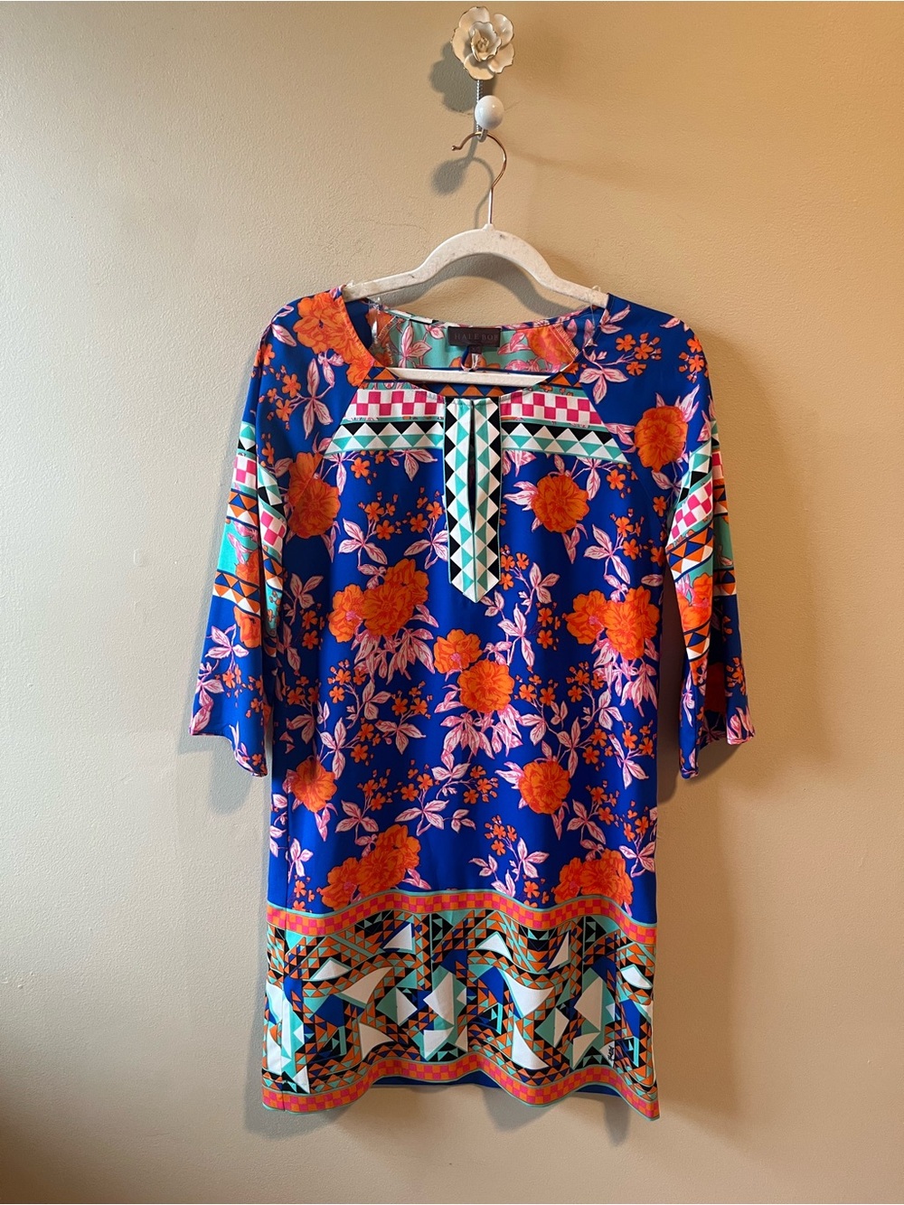 Hale Bob colorful shift dress XS